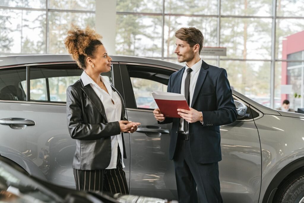 A Woman Buying a Car